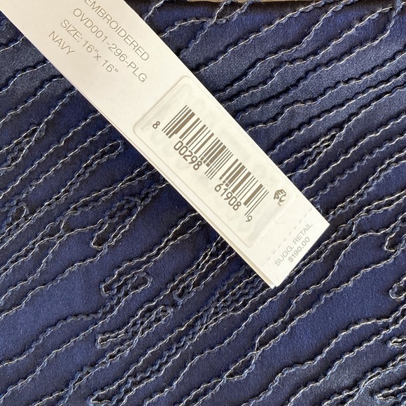 NWT Donna Karan Home Silk Embroidered Pillow Cover Sham - Picture 8 of 9